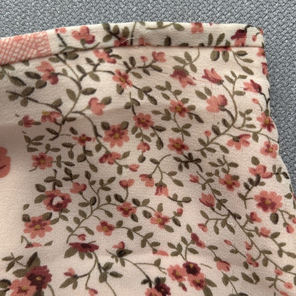 Josephine Chaus Silk Pink and Brown Patchwork Midi Skirt, Size 8 - Picture 8 of 10